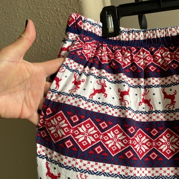Lanz of Salzburg Sz L Women’s Reindeer Fair Isle Pajama PantS ONLY - Picture 3 of 13